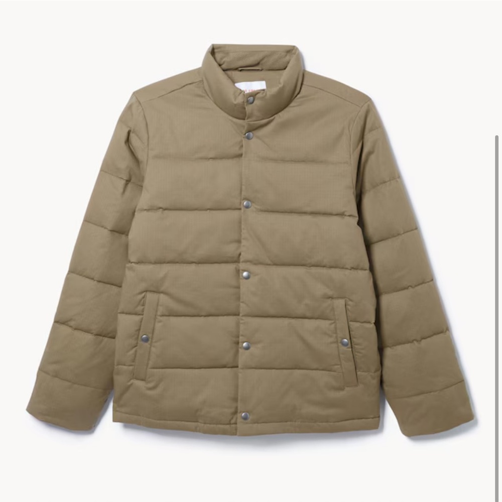 JOE FRESH Men's Puffer Jacket Coat Light Khaki Green Size Medium BRAND NEW